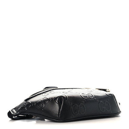 Gucci Calfskin GG Tennis Embossed Belt Bag Black 4 of 10