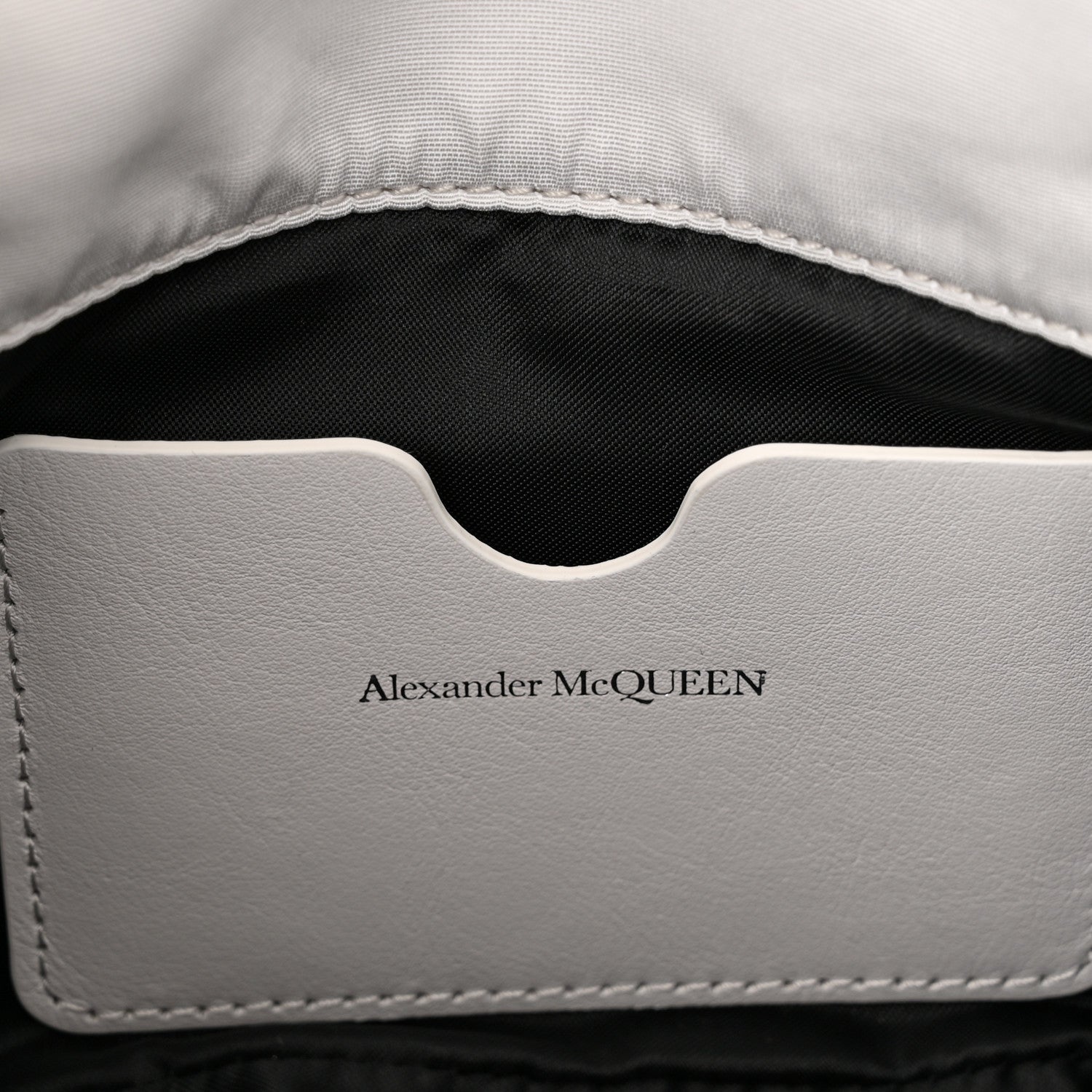 Alexander McQueen Nylon Graffiti Skull Small Crossbody Bag White Black 6 of 11