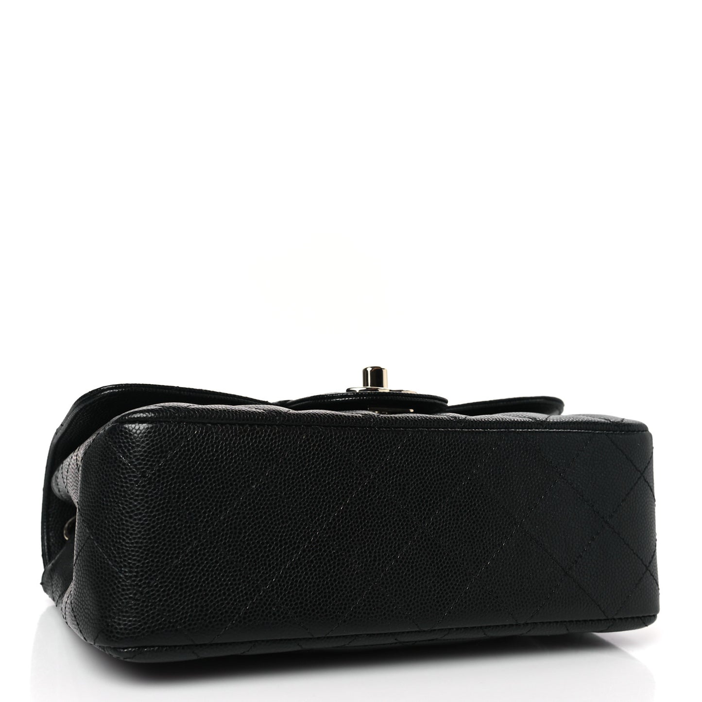Caviar Quilted Mini Rectangular Flap Black