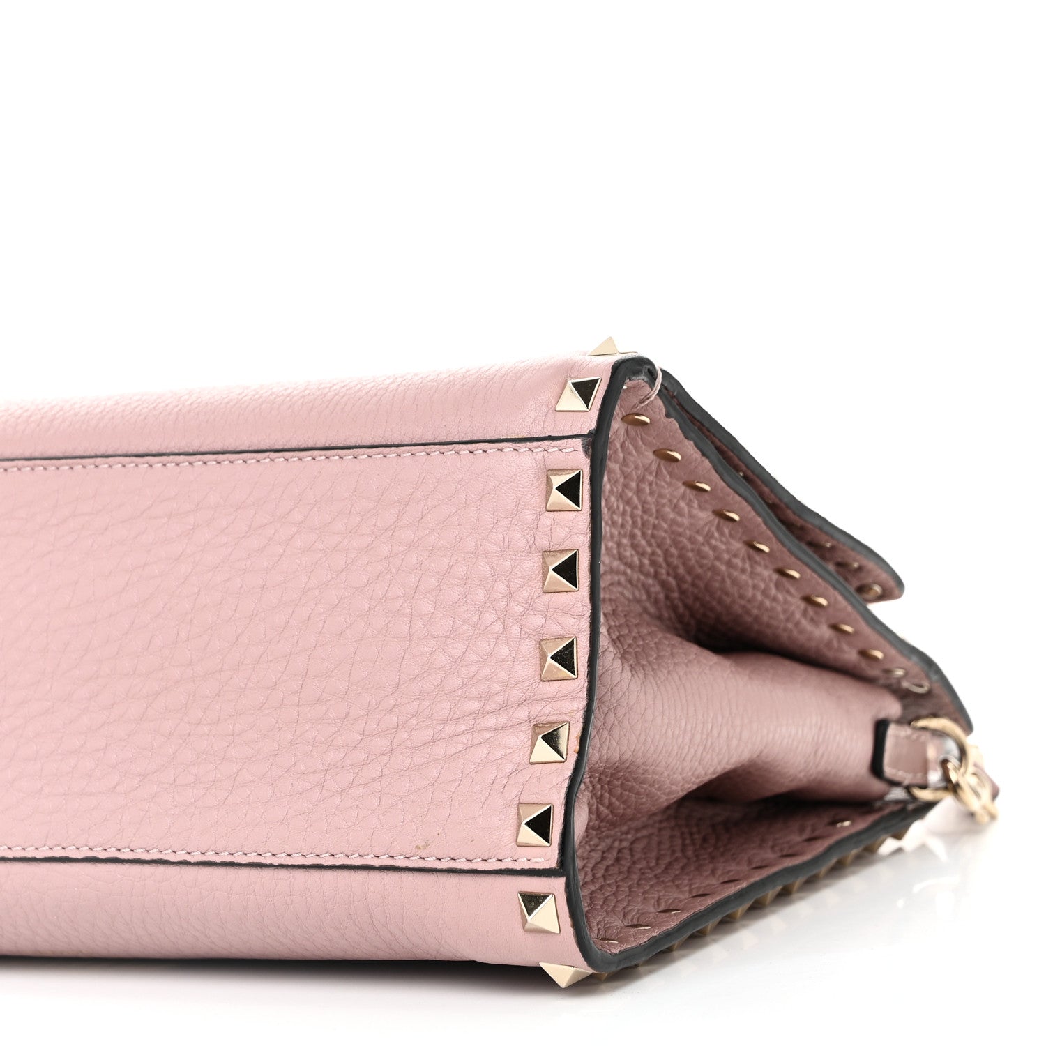 Valentino Garavani Grained Calfskin Rockstud Flip Lock Tote Lipstick 9 of 9