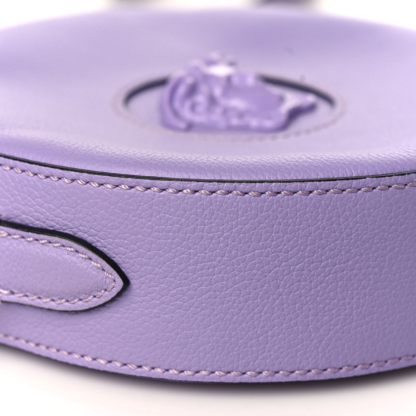 Calfskin La Medusa Round Camera Bag Lilac