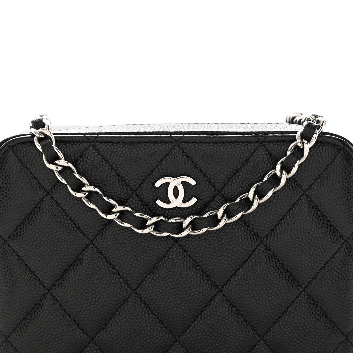 Caviar Quilted Camera Bag Black
