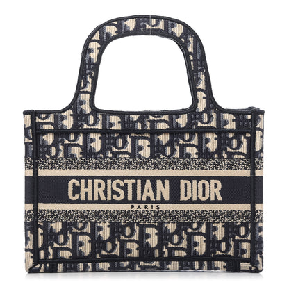 Christian Dior Oblique Mini Book Tote Blue Multicolor 1 of 10