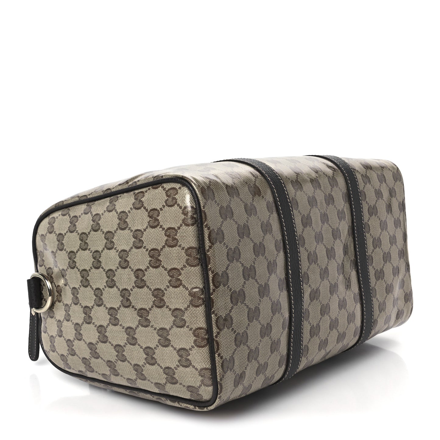 Crystal Monogram Medium Joy Boston Dark Brown