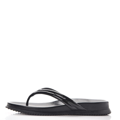 Prada Vernice Soft Thong Sandals 36 Black 1 of 15