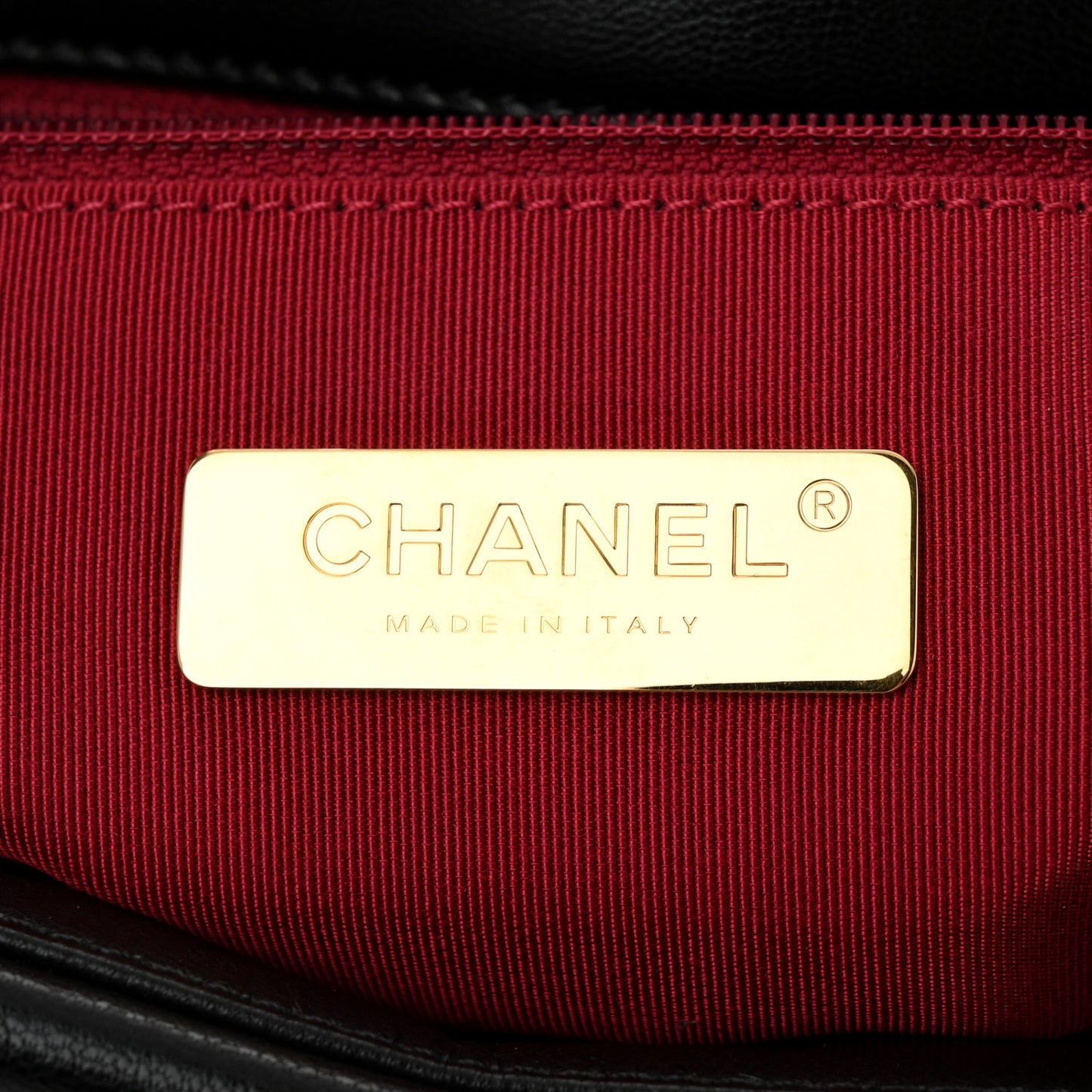 Goatskin Quilted Maxi Chanel 19 Flap Black