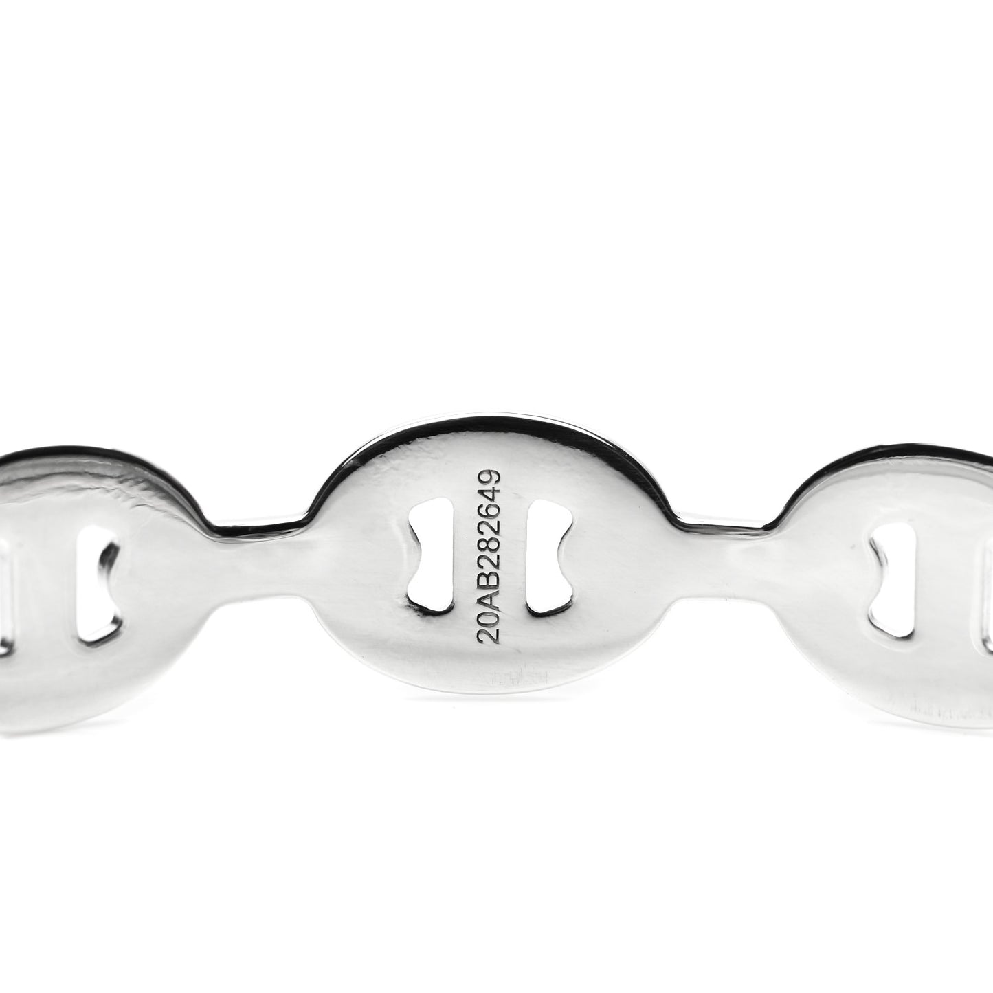 Sterling Silver MM Chaine d'Ancre Enchainee Cuff Bracelet LG