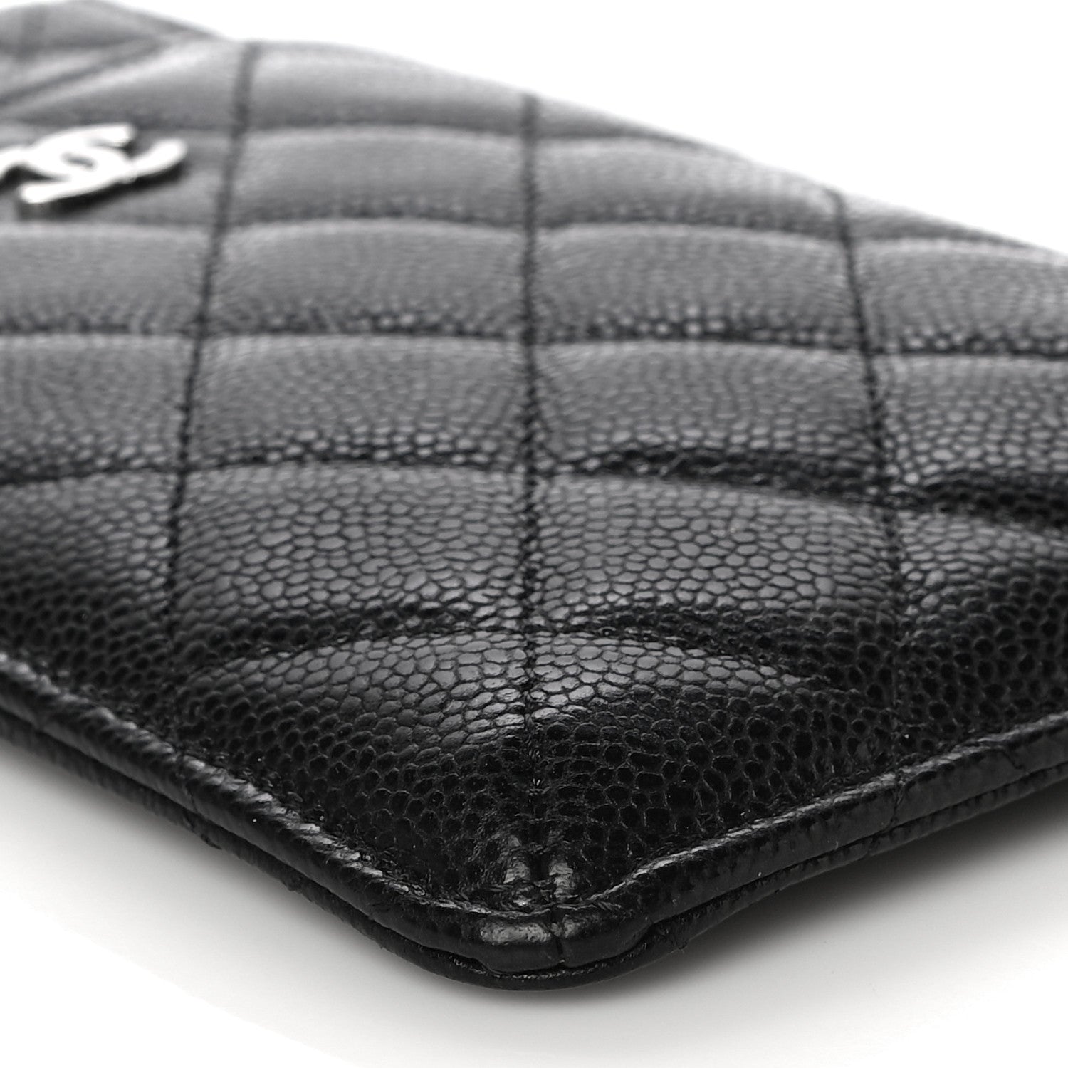 Chanel Caviar Quilted Classic Flat Wallet Pouch Black 9 of 11