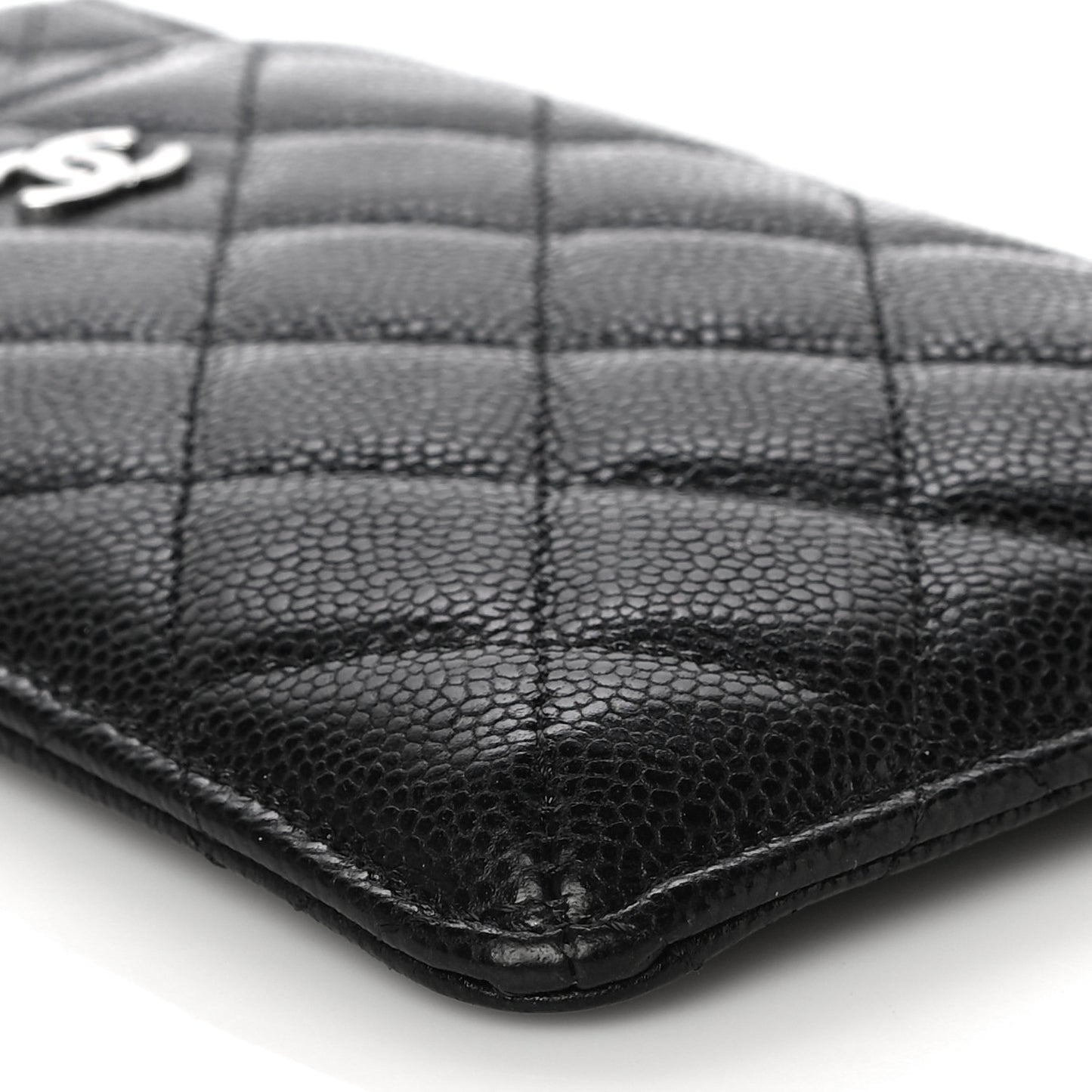 Caviar Quilted Classic iPhone Pouch Black