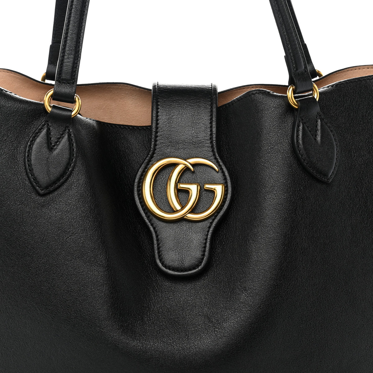 Gucci Grained Calfskin Small Dahlia Tote Black 9 of 12