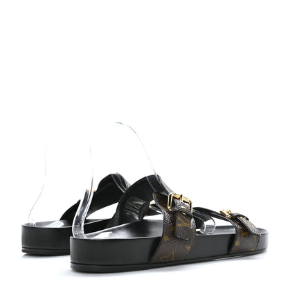 Louis Vuitton Monogram Bom Dia Mule Sandals 42 Black 4 of 8