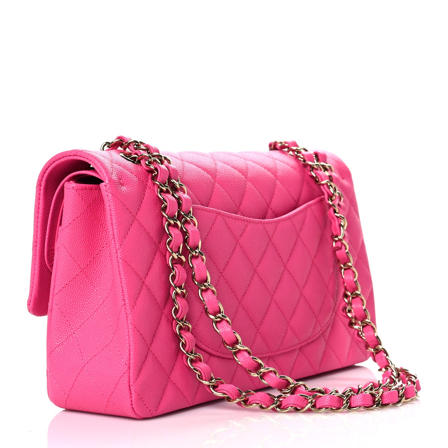 Chanel Caviar Quilted Medium Double Flap Pink 2 of 10