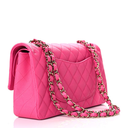 Chanel Caviar Quilted Medium Double Flap Pink 2 of 10