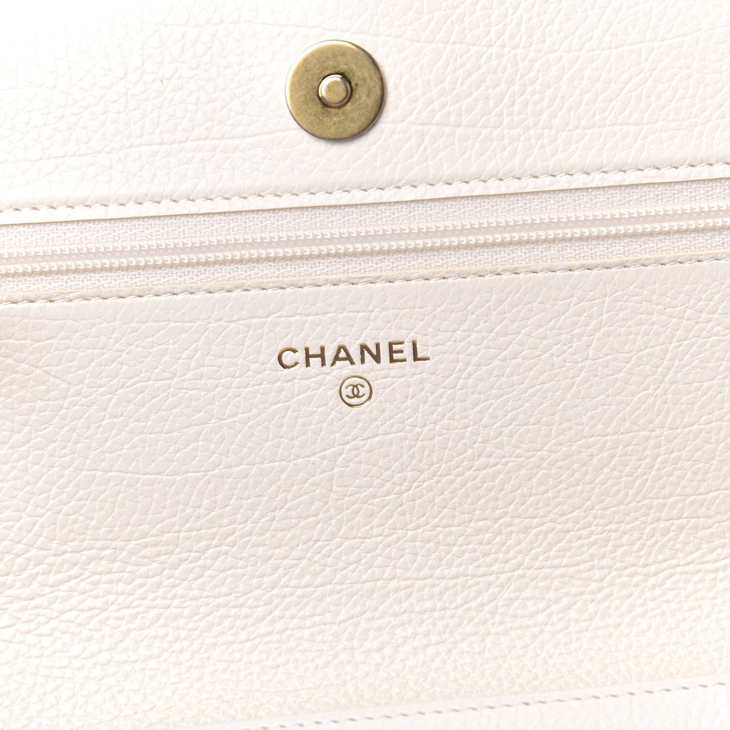 Chanel Calfskin Crochet 19 Wallet On Chain WOC White Black 6 of 12