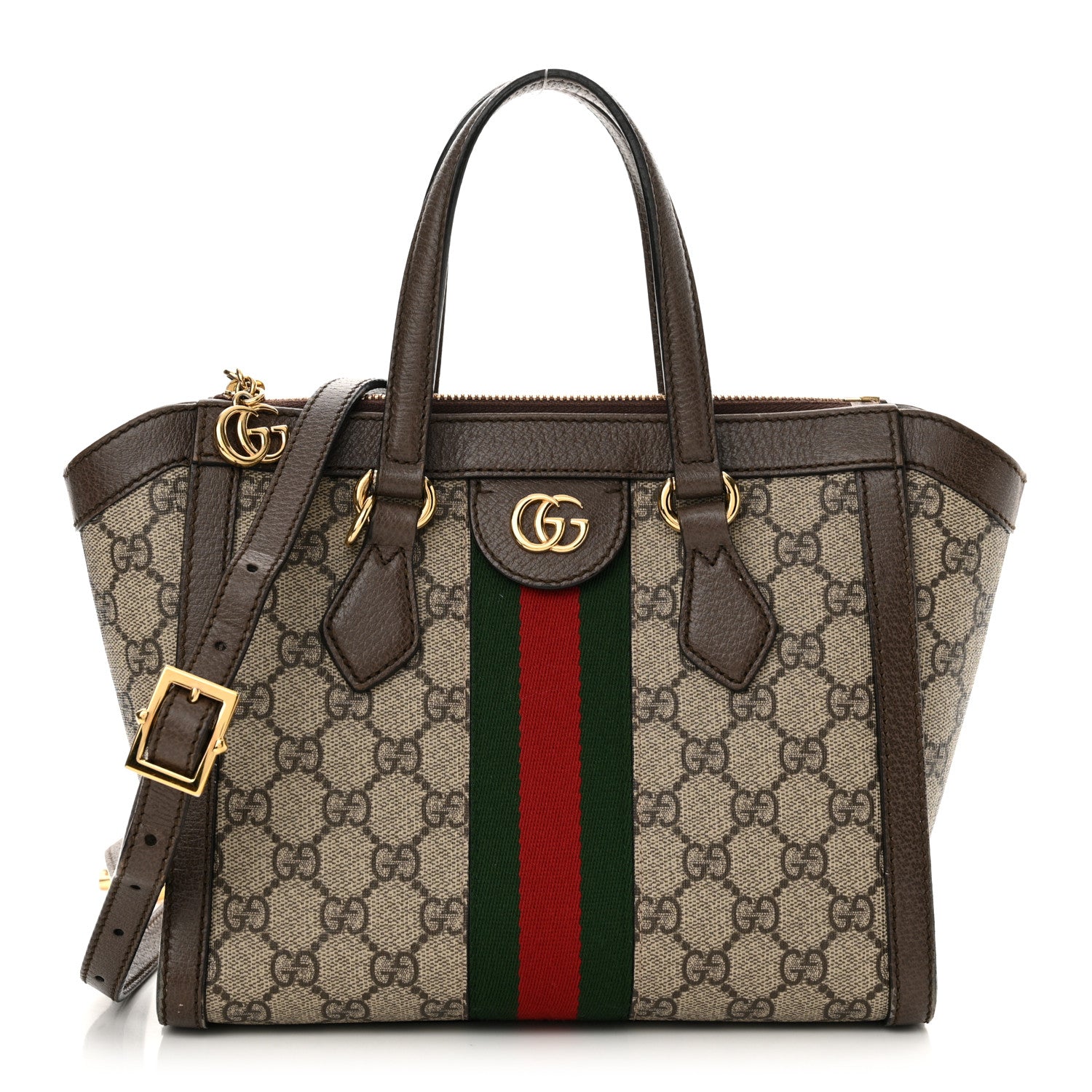 Gucci GG Supreme Monogram Small Ophidia Tote Bag Brown 1 of 16