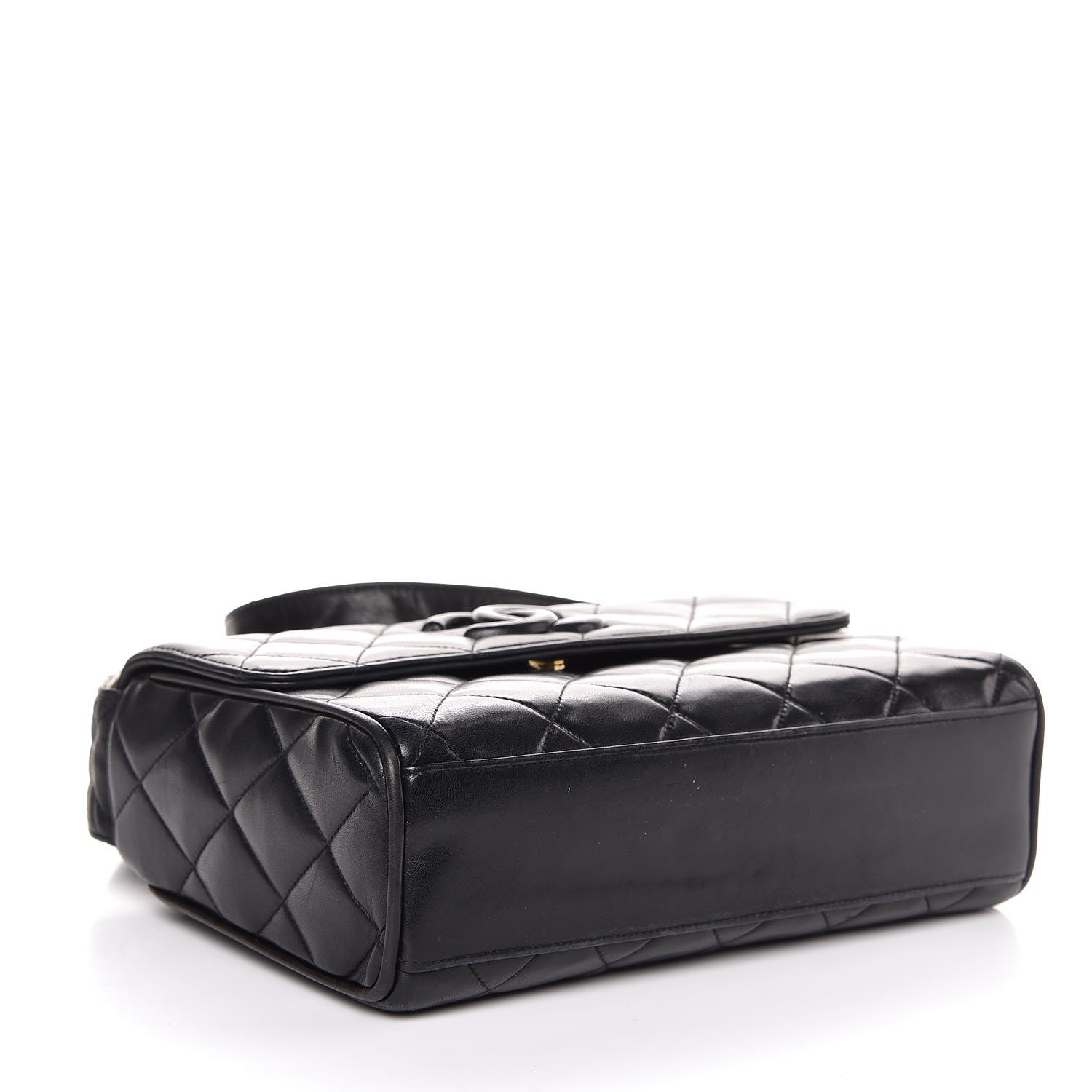 Chanel Lambskin Quilted CC Flap Shoulder Bag Black 4 of 9
