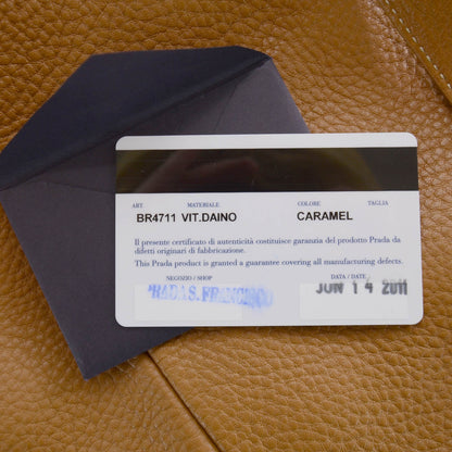 Prada Vitello Daino Large Tote Caramel 8 of 8