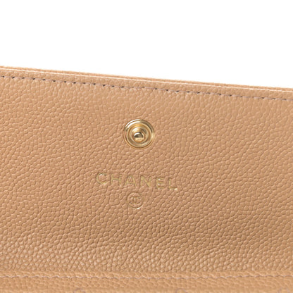 Chanel Caviar Quilted Boy Card Holder Wallet Beige Clair 6 of 9