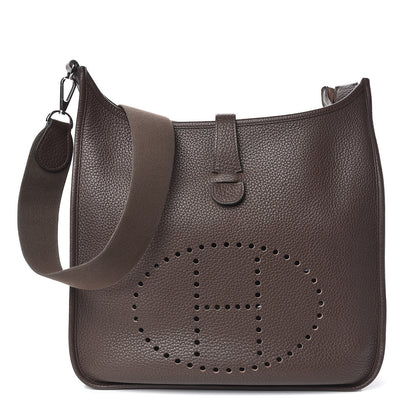 Hermes Taurillon Clemence Evelyne III PM Cafe 1 of 10