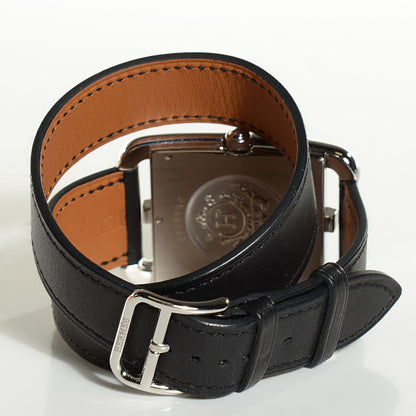Hermes Stainless Steel Barenia 33mm Cape Cod Quartz Watch Noir 15 of 22