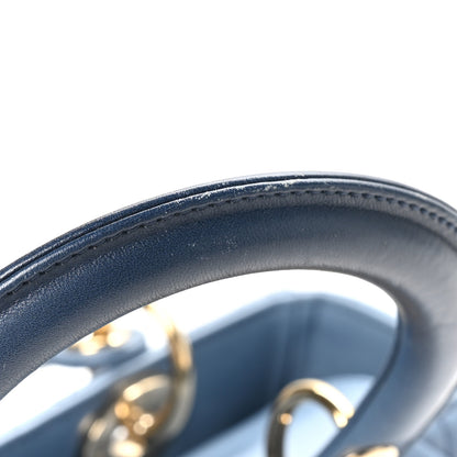 Christian Dior Lambskin Cannage Gradient Medium Lady Dior Blue 11 of 13