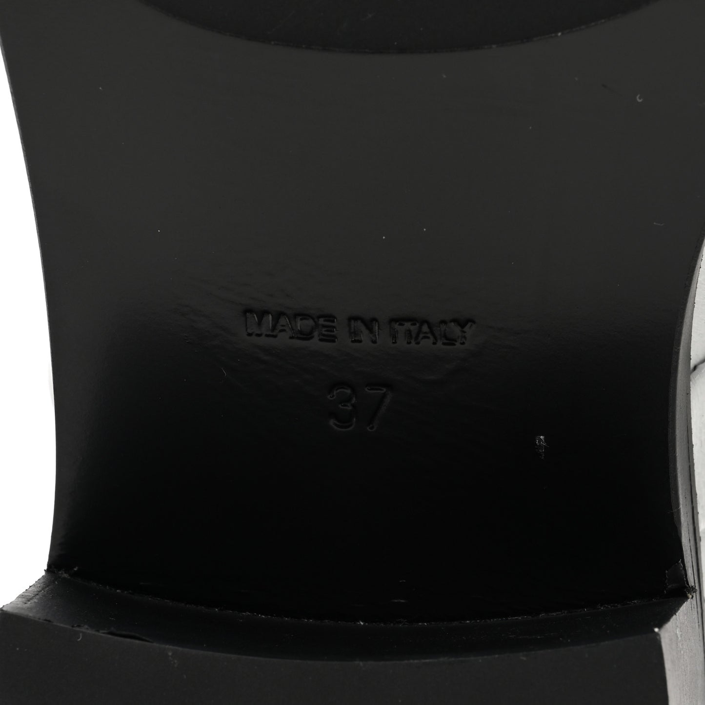 Shiny Goatskin Cap Toe Short Boots 37 White Black
