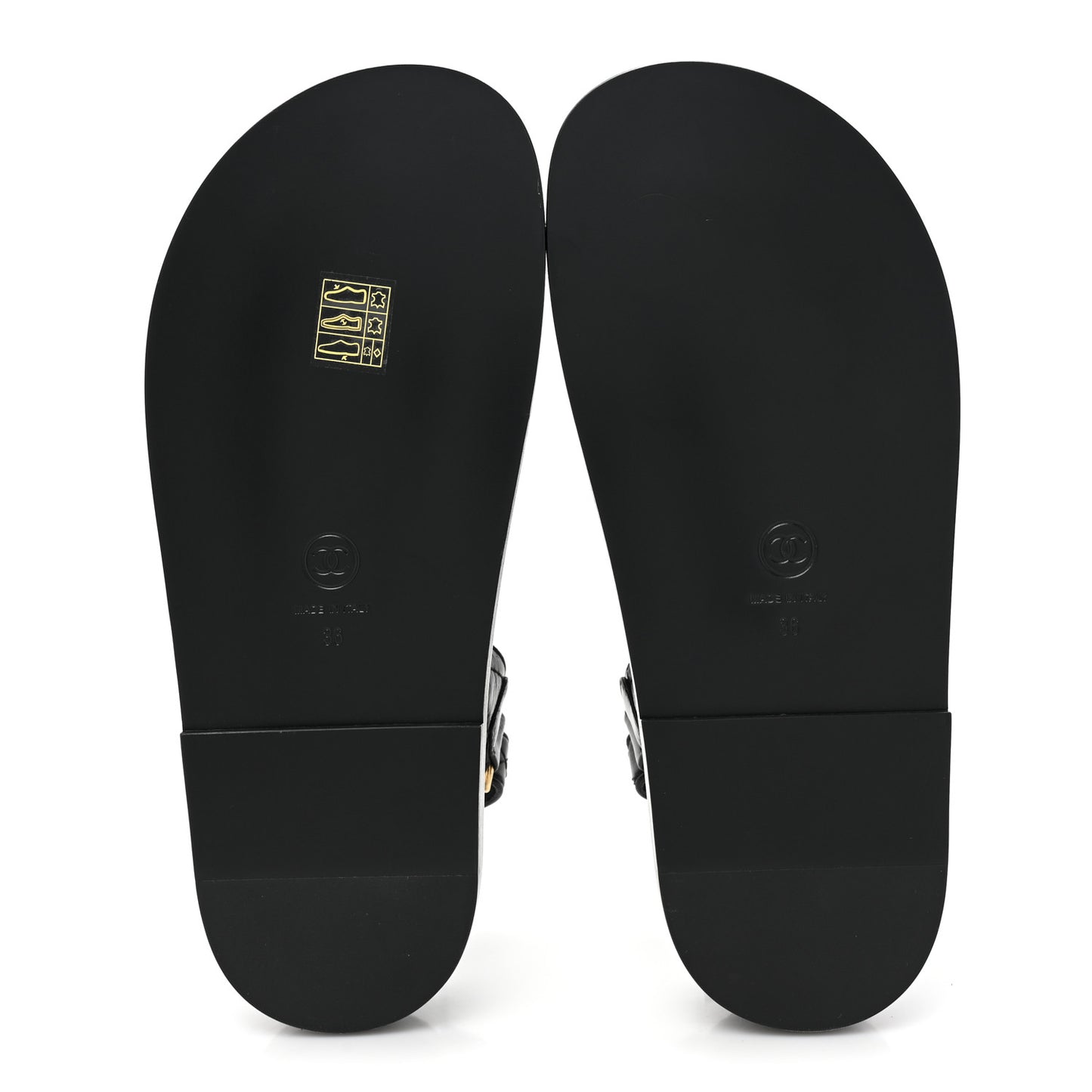 Crumpled Shiny Lambskin Velcro Dad Sandals 36 Black