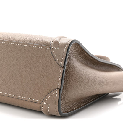 Celine Drummed Calfskin Nano Luggage Souris 21 of 21
