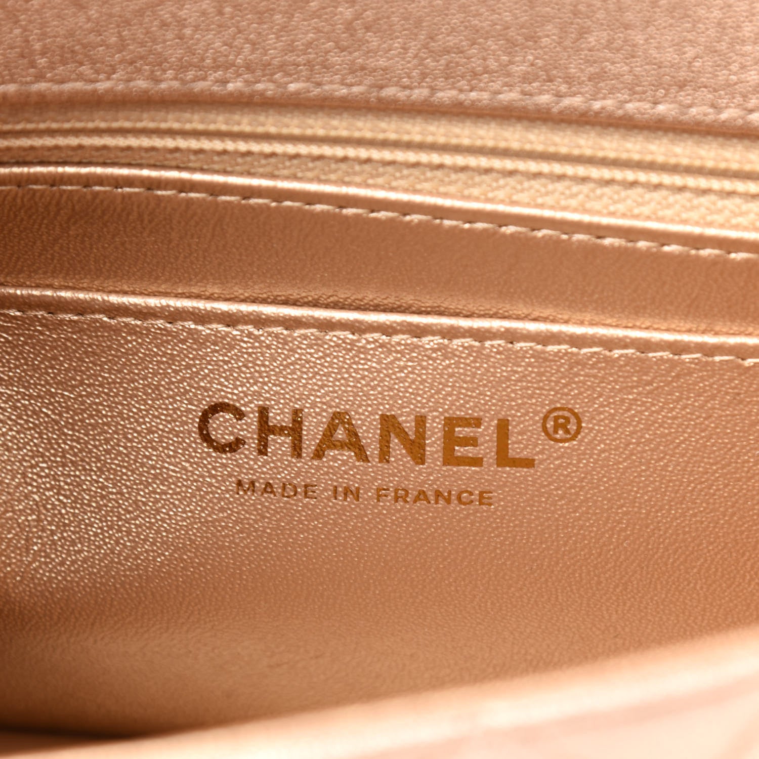 Chanel Metallic Lambskin Quilted Mini Rectangular Flap Gold 6 of 10