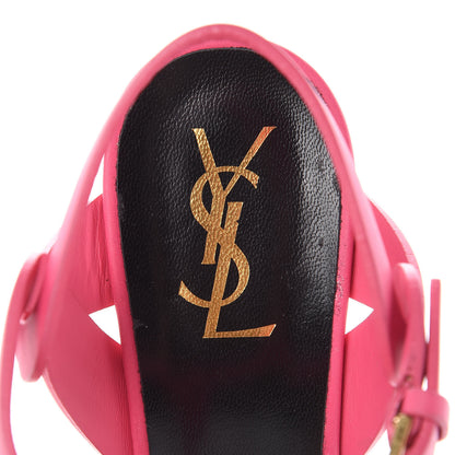 Saint Laurent Grained Calfskin Tribute 105 Platform Sandals 38.5 Rose Clair 6 of 14