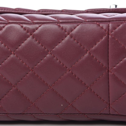 Chanel Lambskin Chevron Quilted Large Surpique Flap Dark Red 11 of 11
