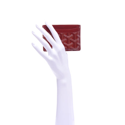 Goyard Goyardine Saint Sulpice Card Holder Red 2 of 7