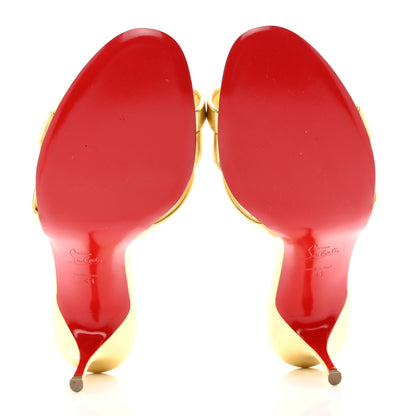 Christian Louboutin Metallic Calfskin Simply Me 70 Slide Sandals 41 Gold 5 of 8