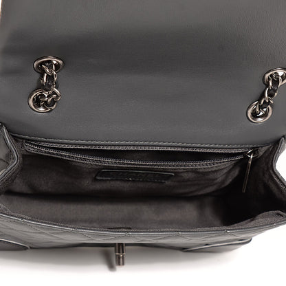 Chanel Calfskin Quilted Bi-Color Mini Flap Grey Black 6 of 9