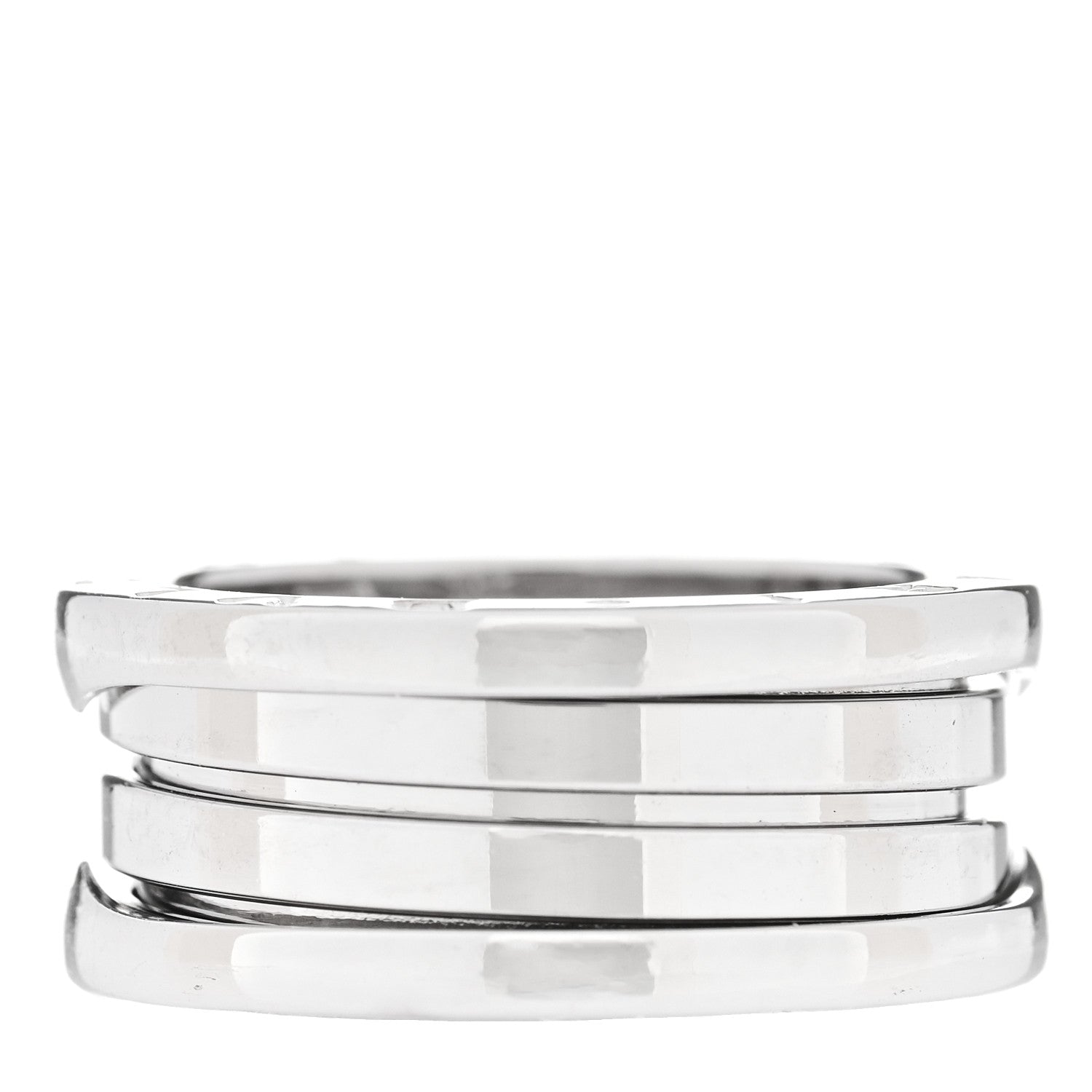 Bulgari 18K White Gold B.Zero1 Three-Band Ring 53 6.5 1 of 6