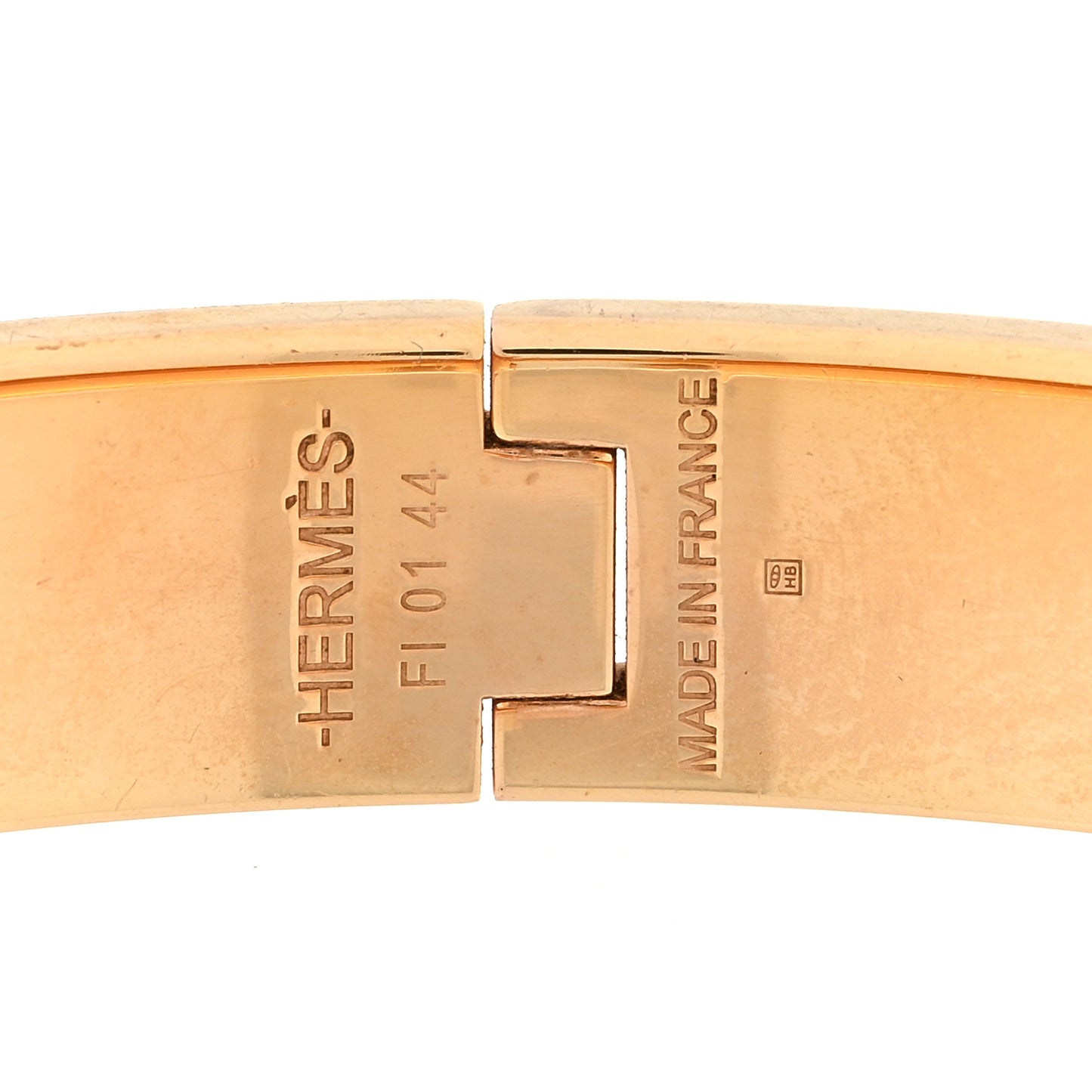 Enamel Narrow Clic Clac H Bracelet PM White