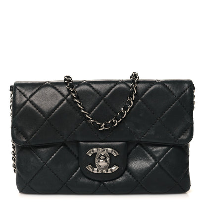 Chanel Lambskin Quilted Mini Mineral Nights Flap Crossbody Bag Black 1 of 15