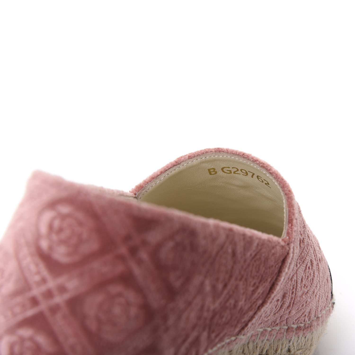 Chanel Velvet Grosgrain Quilted Camellia CC Espadrilles 39 Pink Black 8 of 9