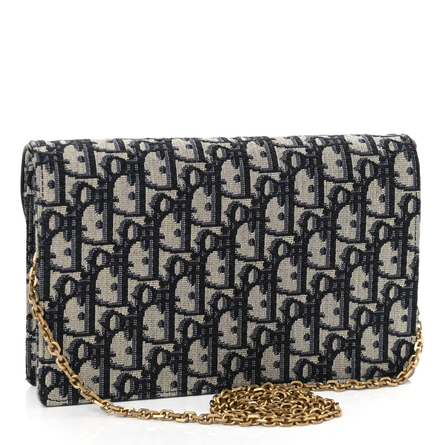 Oblique Saddle Chain Pouch Blue