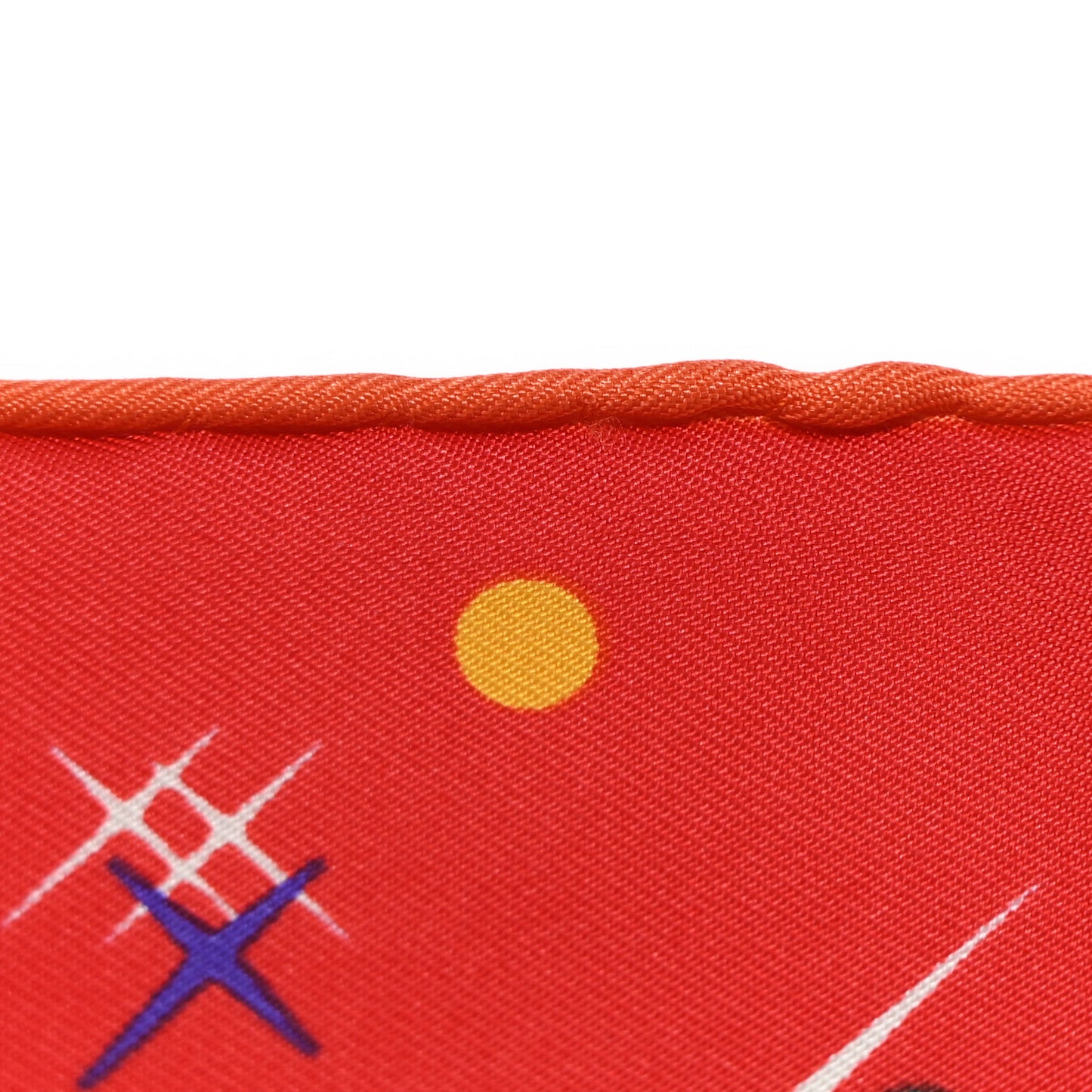 Silk Magic Kelly Scarf 90 Rouge Capucine Bouton d'Or