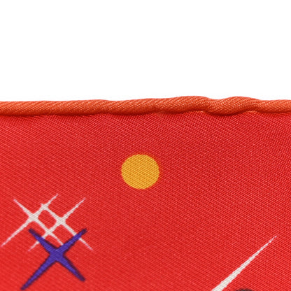 Hermes Silk Magic Kelly Scarf 90 Rouge Capucine Bouton d'Or 6 of 7