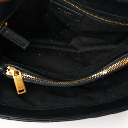 Saint Laurent Calfskin Y Quilted Monogram Medium Loulou Chain Satchel Black 6 of 13