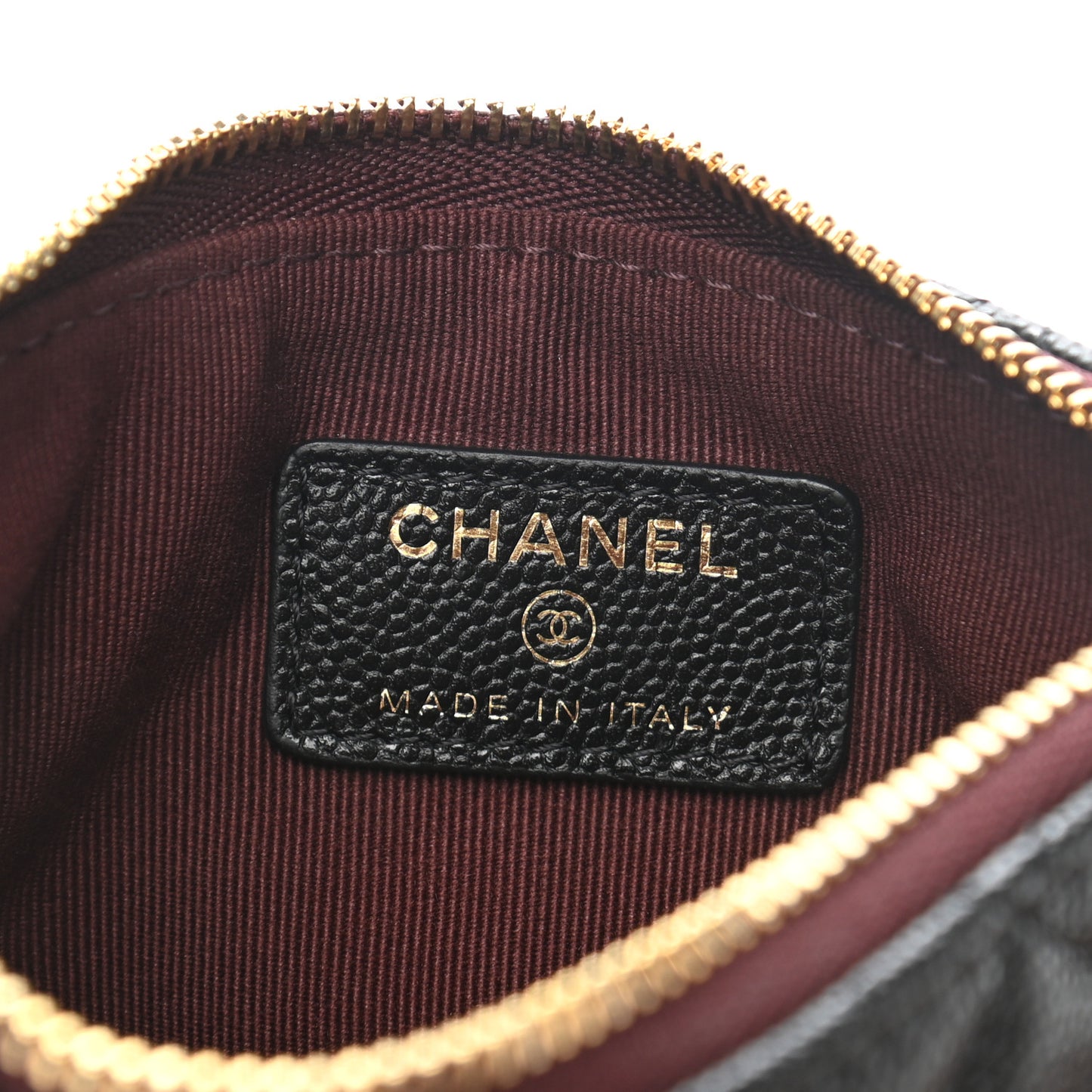 Caviar Quilted Small Cosmetic Case Black