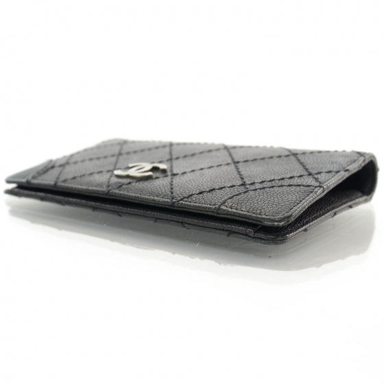 Chanel Distressed Caviar Outdoor Ligne Wallet Black 3 of 8