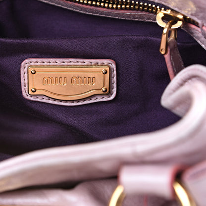 Miu Miu Vitello Lux Mini Bow Bag Mughetto 5 of 18