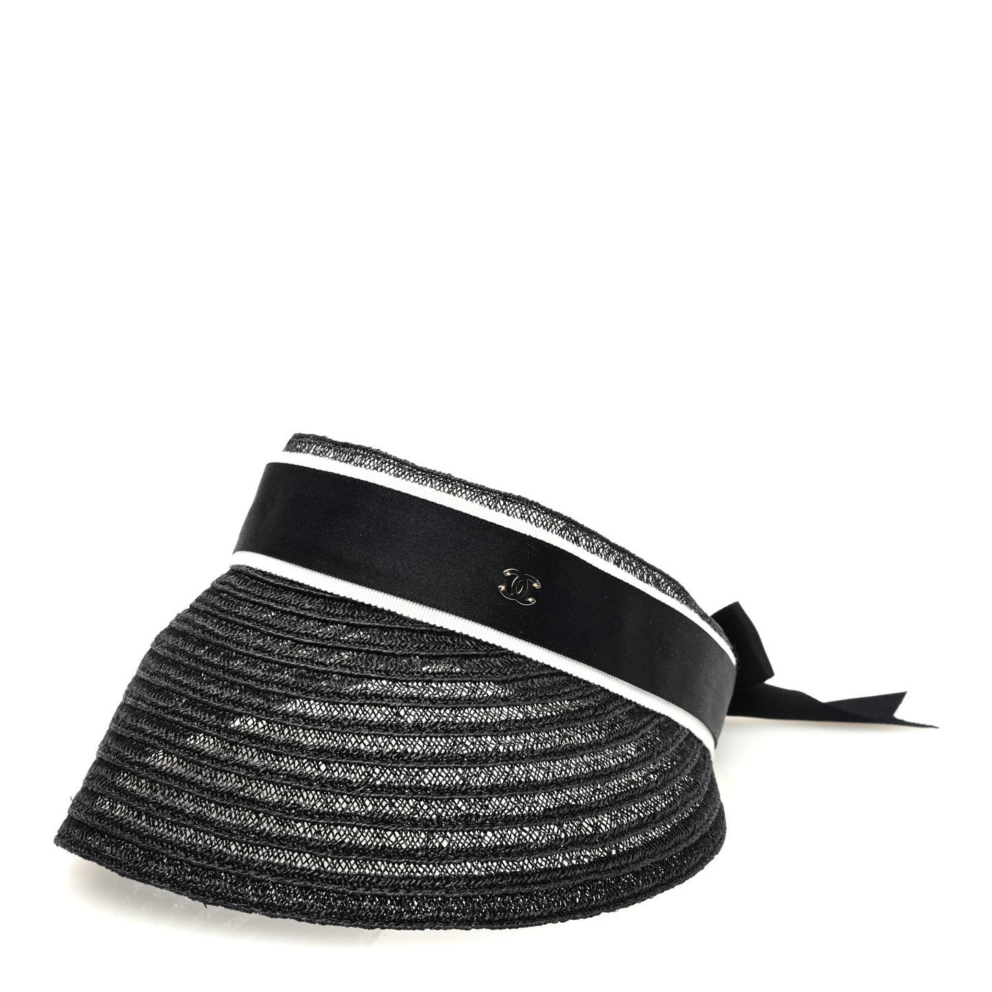 Abaca Cotton Ribbon Visor S Black