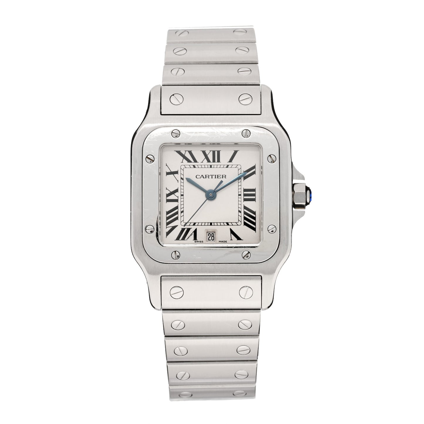 Stainless Steel 29mm Santos De Cartier Galbee Quartz Watch