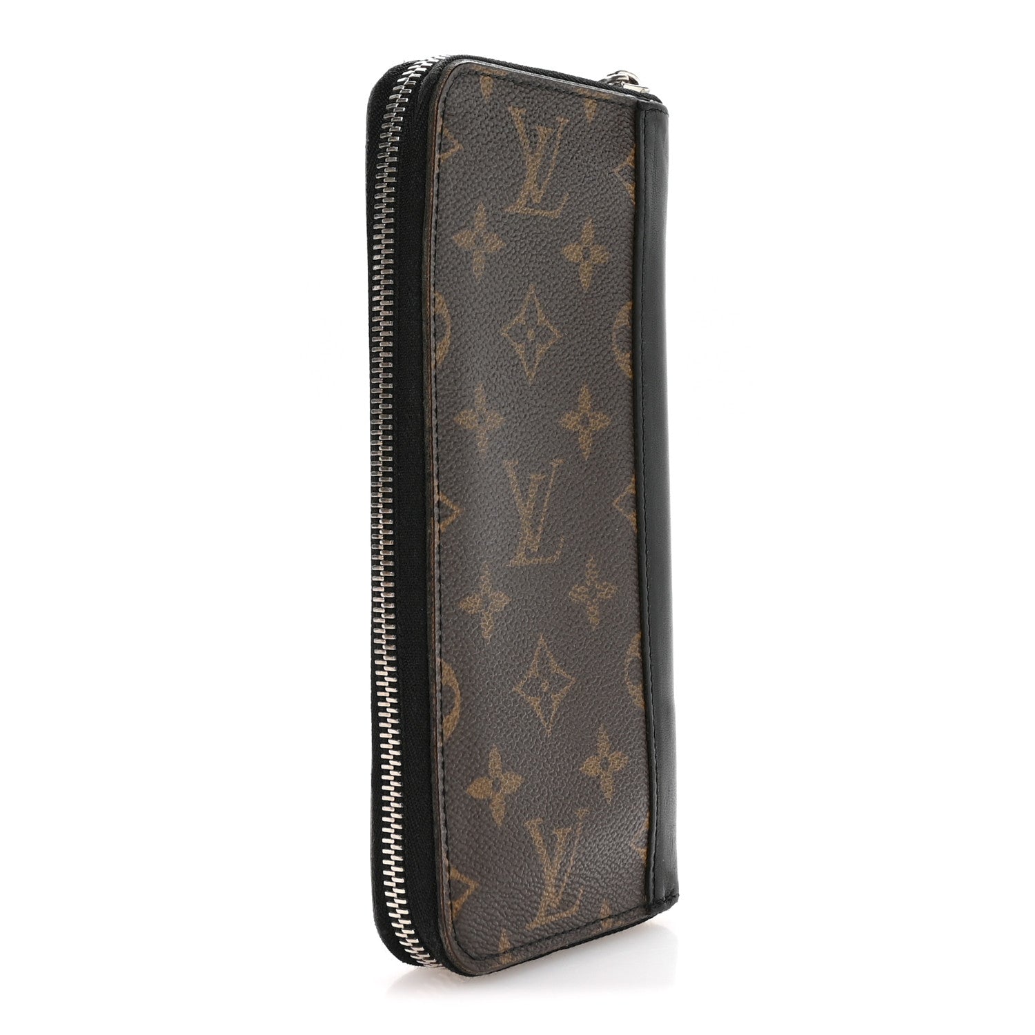 Louis Vuitton Monogram Macassar Vertical Zippy Wallet 3 of 9
