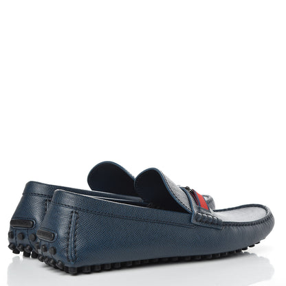 Louis Vuitton Taiga Hockenheim Moccasin Loafers 10 Ocean 4 of 9