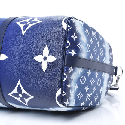 Louis Vuitton Monogram Escale Keepall Bandouliere 50 Blue 8 of 9
